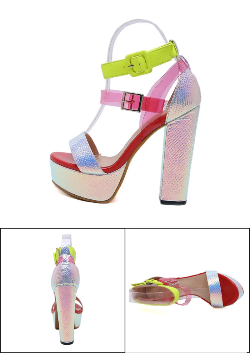 Women Sandals High Heels 2020 New Summer Fashion Buckle Strap Female Gladiator Sandals Platform Shoes Woman High Heels Plus Size (14)