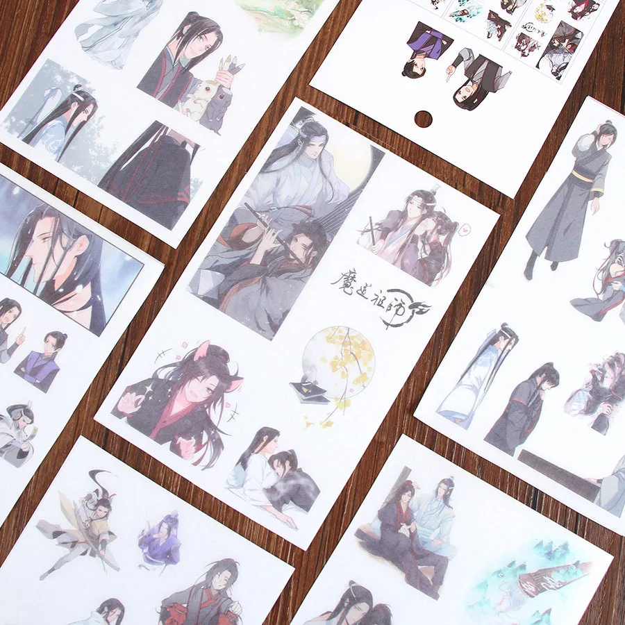 6 шт./компл. аниме основатель диаболизма Mo Dao Zu Shi декоративные наклейки DIY дневник в стиле Скрапбукинг наклейки этикетки