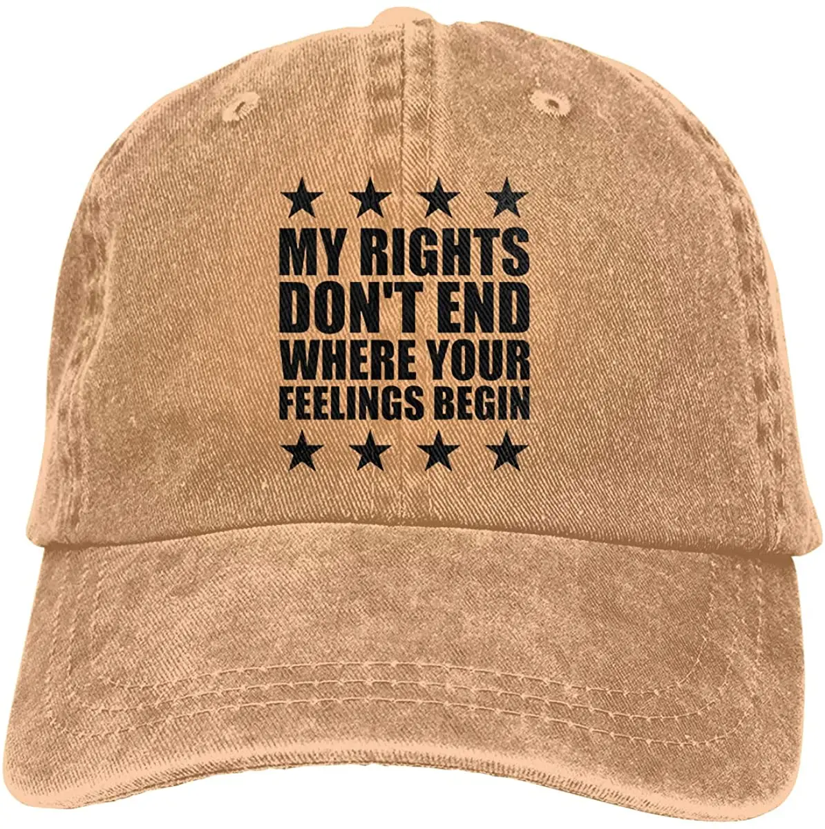 

My Rights Don't End Where Your Feelings Begin Unisex Soft Casquette Cap Vintage Adjustable Baseball Caps