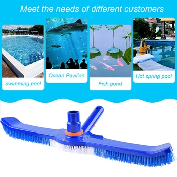

20inch Portable Steps Spa Professional Floor Wall Cleaning Tool Aquarium Flexible Algae Removal Swimming Pool Brush Outdoor