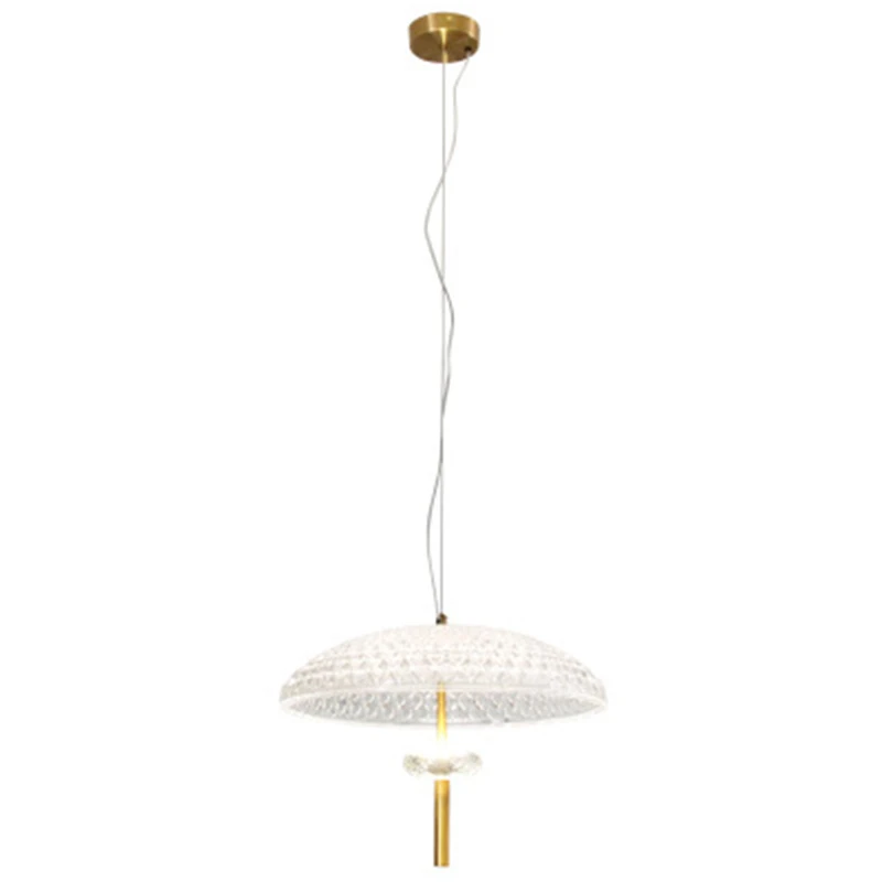 

Nordic Simple Restaurant Bar Bedside Chandelier Small Umbrella Glass Window Single Head Light Jellyfish Lamp