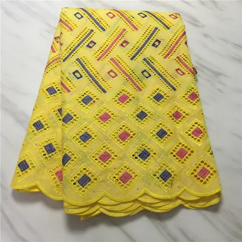 

LACE Embroidery African Dry Lace Fabric High Quality Cotton Swiss Voile In Switzerland Nigerian Lace Fabric 5 Yards