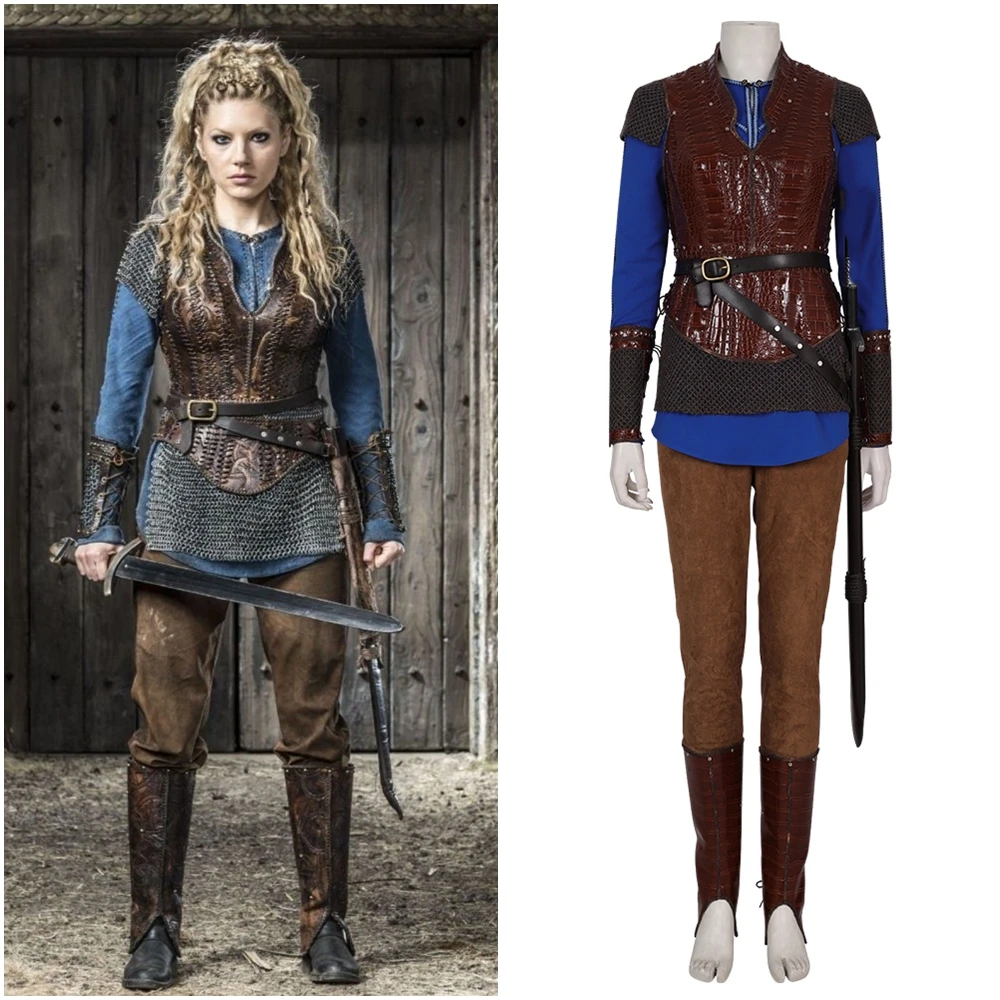 Lagertha костюм для косплея викингов|Костюмы из фильмов и ТВ| |