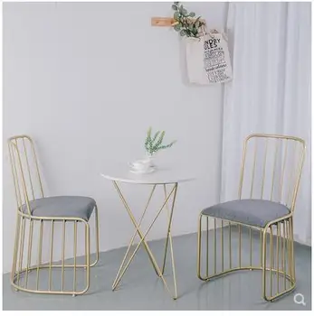 

Nordic modern marble tea table net red simple living room sofa table small round table small family balcony leisure table