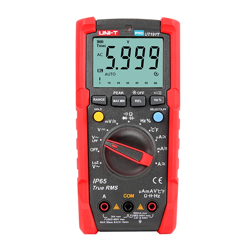 UNI-T  UT191T Digital Multimeter True RMS Auto Range AC DC Voltage Current Meter Capacitance Frequency Resistance Tester