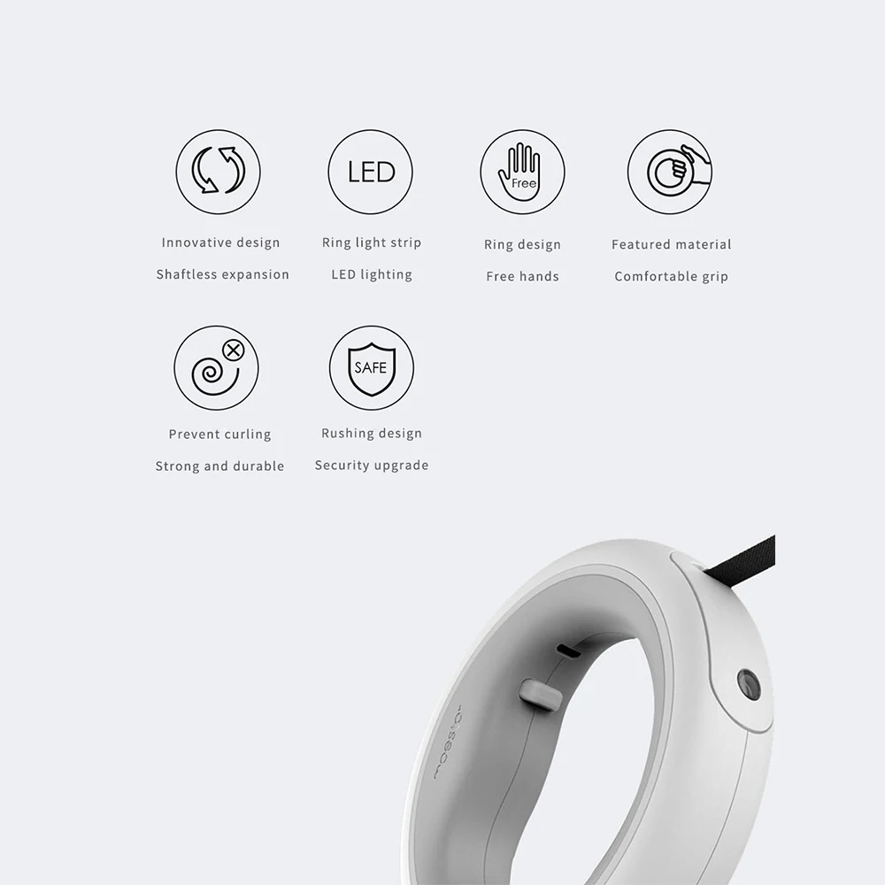 Xiaomi mijia MOESTA UFO 2,6 м выдвижной питомец щенок шеи Тяговый канат светодиодный ночник статическое натяжение собака Тяговый канат