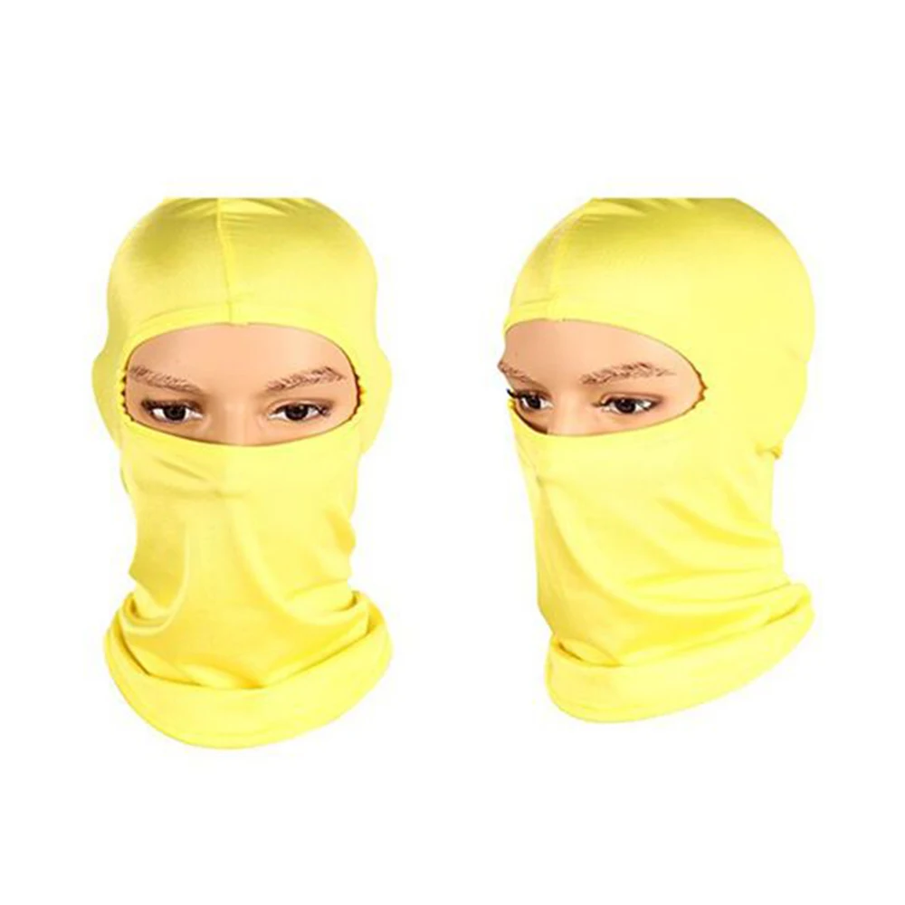Для мужчин Wintersport мотоциклетный шлем с полным лицевым покрытием маска Ветрозащитная Балаклава Лыжный снегоход мото Байкер аксессуары для верховой езды - Color: Yellow