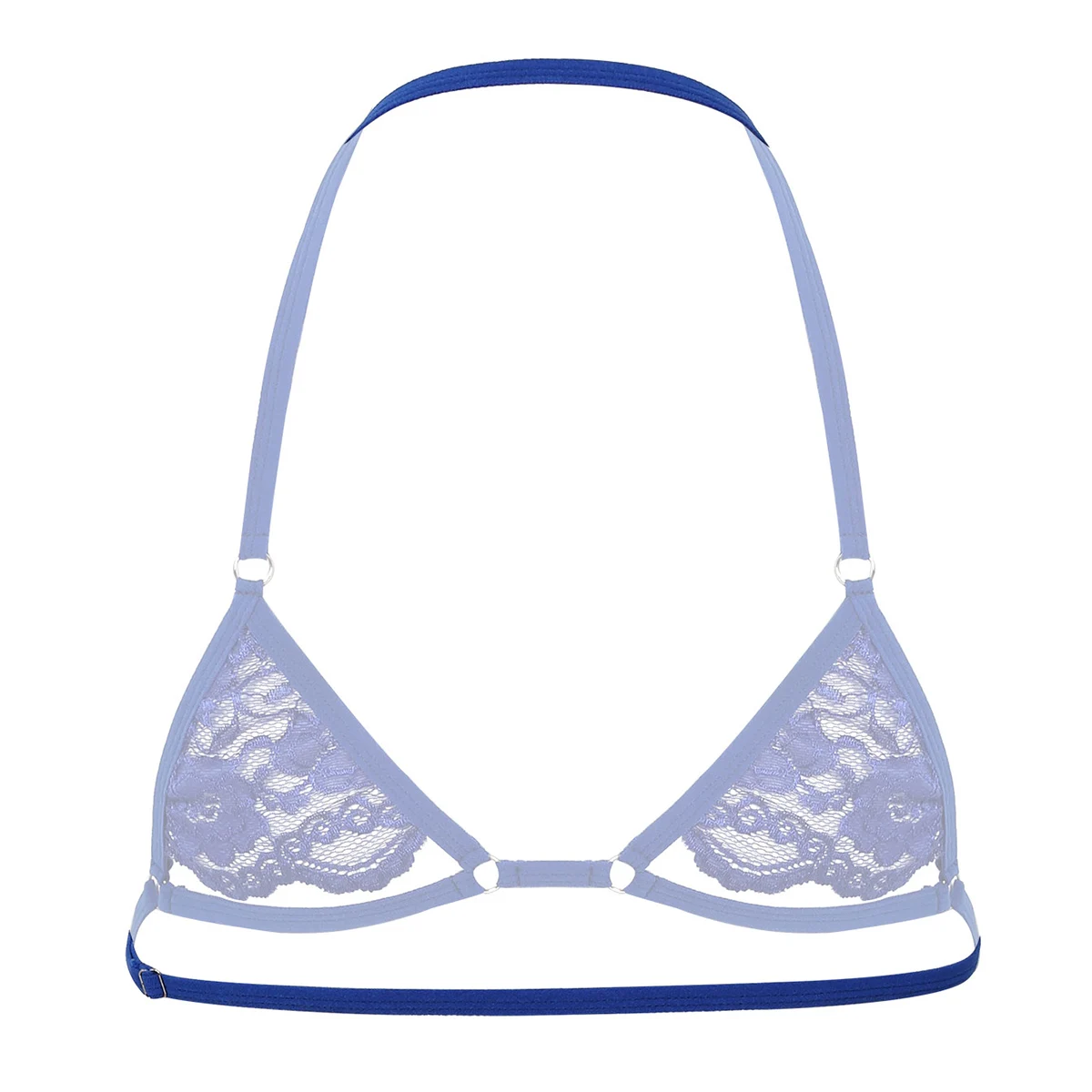 Men's Sissy Lace Spaghetti Straps Wire-free Mini Bra