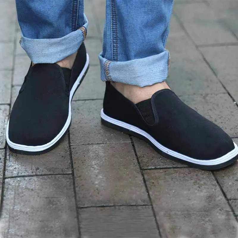 Old Beijing Black Cloth Shoe Man Kung Fu Shoes Canvas Shoe Chinese