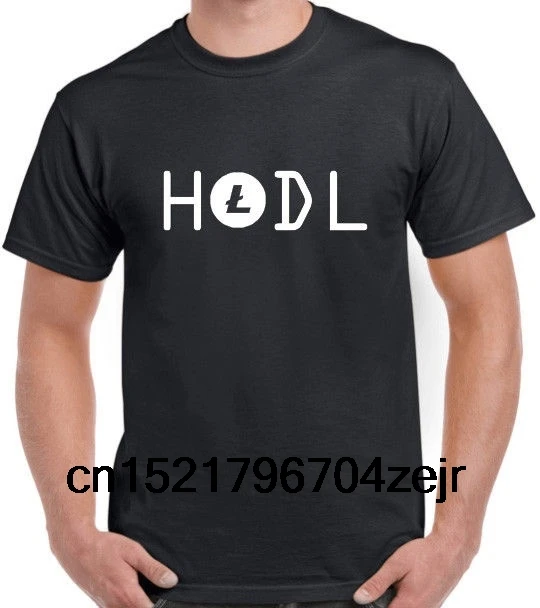 Men T Shirt Litecoin HODL Crypto Currency Bitcoin Blockchain Coin s Bottoming Casual Tee Tops women |