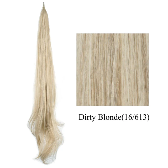 Soowee Synthetic Hair Extensions Dirty Blonde Pony Tail Flexible Wrap Hair  Body Wave Drawstring Ponytail Hair Pieces For Women - Synthetic  Ponytails(for White) - AliExpress