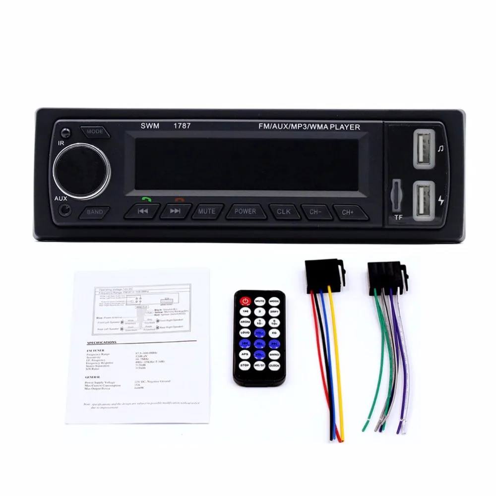 Автомобильный MP3 USB AUX плеер двойной usb зарядка Поддержка Радио Bluetooth безопасная функция цифровой карты памяти
