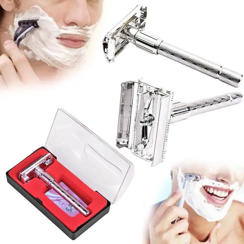 Men Steel Safety Razor Stand Double Edge Razor Art Metal Holder Shaver Accessories Z-frame Support New
