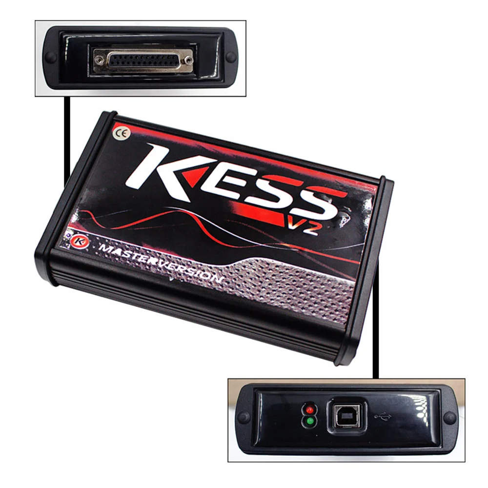 Красный Kess V2 5,017 программатор системного блока управления менеджер Тюнинг автомобильный комплект Грузовик Нет Жетоны Ограничение автомобильный диагностический инструмент