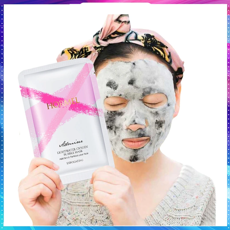 Hyaluronic Bubble Face Mask Sheet Moisturizing Mask Facial Whitening Korean Treatment Cosmetic
