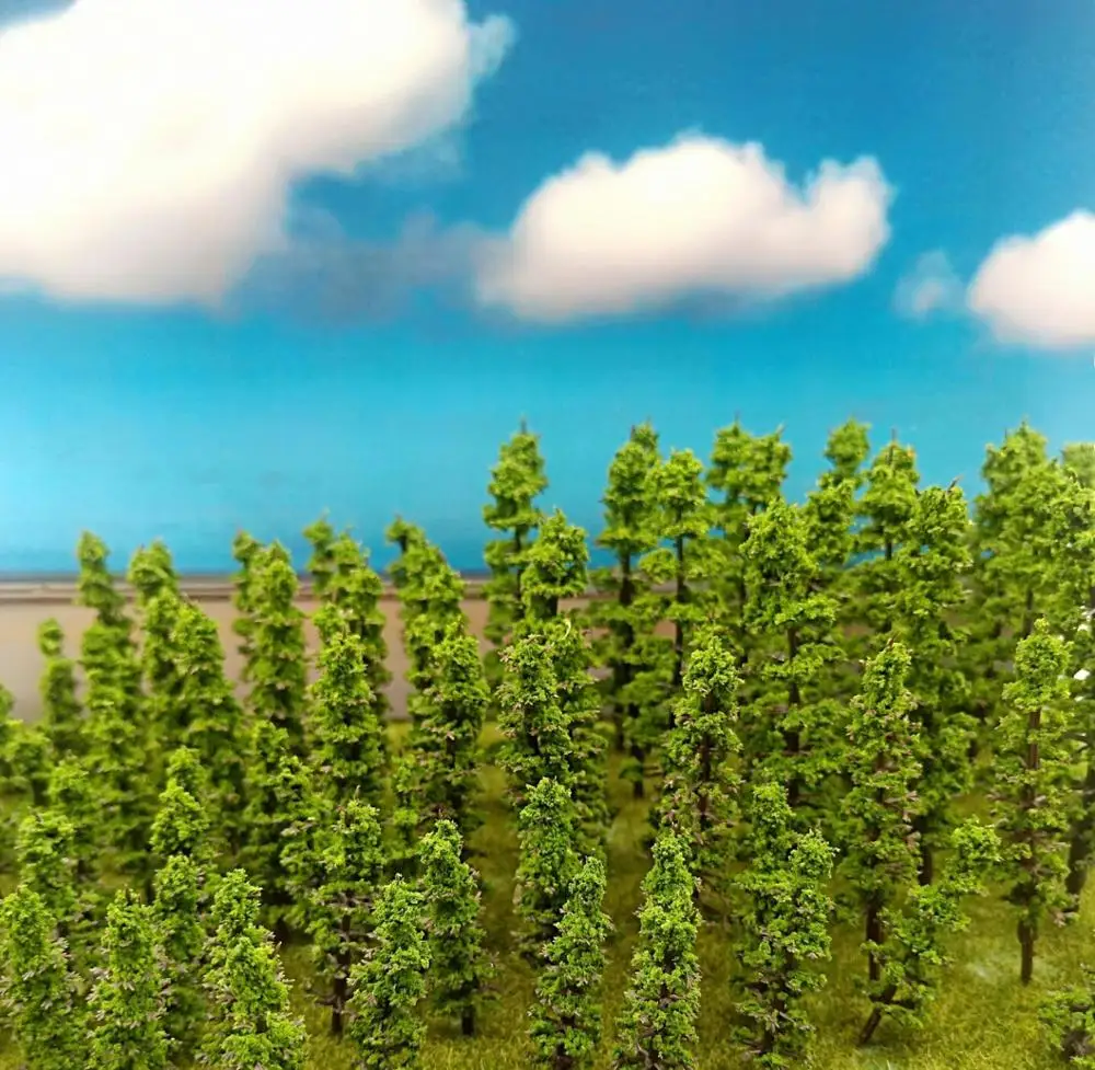  miniature Simulated Pine Tree Scene Model Tree Materials DIY Consumables for Train Sand Table Build