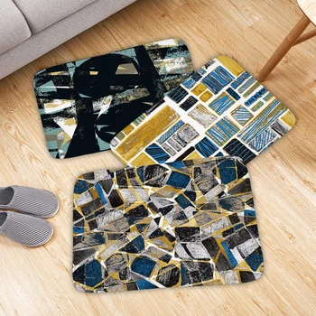 

Vintage Plaid Mats Doormat Abstract Stripe Lattice Mats for Kitchen Carpet In The Kitchen Mat for Hallway Felpudo Exterior Rug