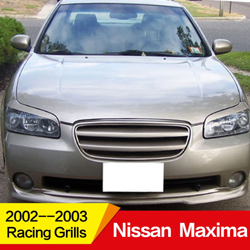 Подходит для гоночных грилей Nissan Maxima, 2002, 03 год, комплект кузова из углеродного волокна, переоборудование передней центральной гоночной решетки, аксессуары