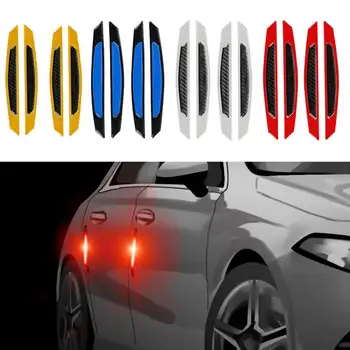 

4Pcs/set Car Reflective Strip Anti-collision Warning Stickers Safety Mark Side Scratch-proof Door Anti-collision Sticker