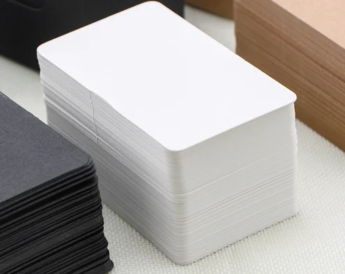 Size 90*52mm Small Blank White 200gsm Cardstock Index Cards Flash