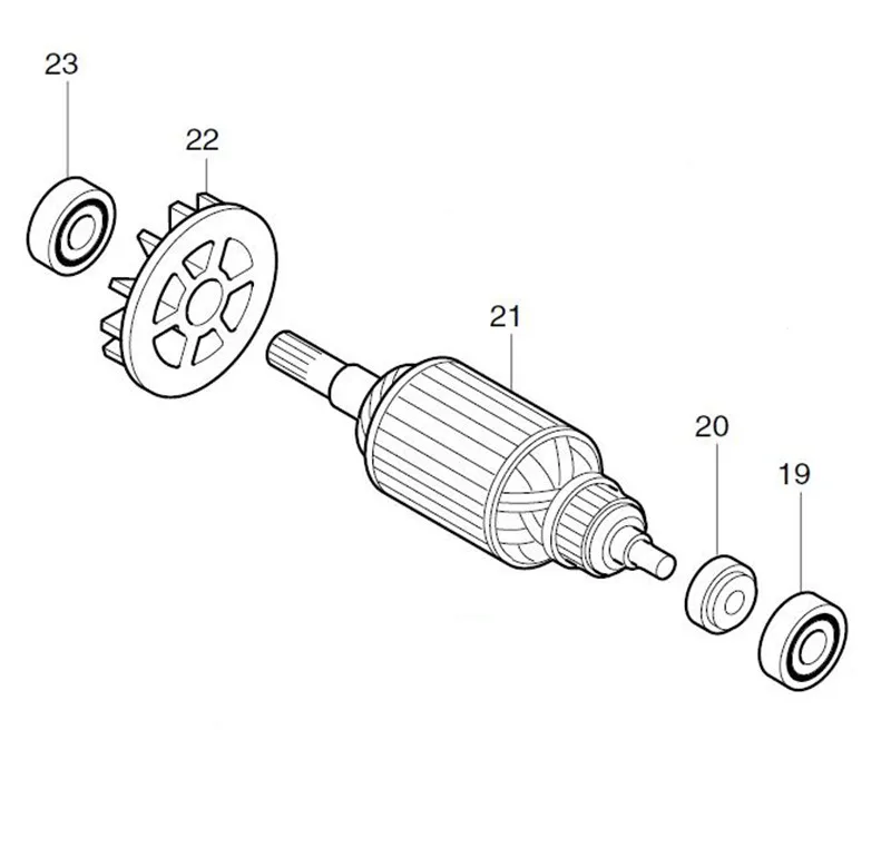 AC220-240V MAKITA 511958-3 ротор якорь электродвигателя для HP1320S ротора