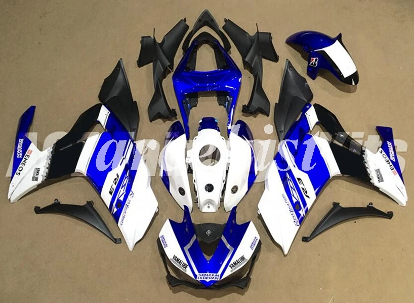 

New ABS Injection Mold Full Fairing Kit For Yamaha YZF R3 YZF R25 2015 2016 2017 15 16 17 Body Kits Custom Blue white