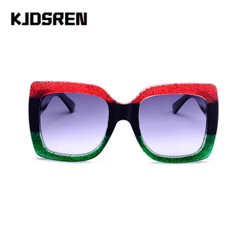 

Luxury Brand Oversized Square Sunglasses Women 2020 Men Brand Designer Retro Frame Sun Glasses For Female Green Red Oculos