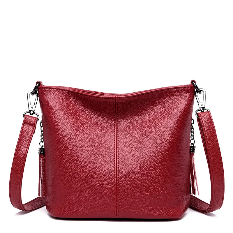 

Women Shoulder Messenger Bags Soft Leather Luxury Ladies Hand Bags Female Crossbody Bags for Thread Sac A Main Mother