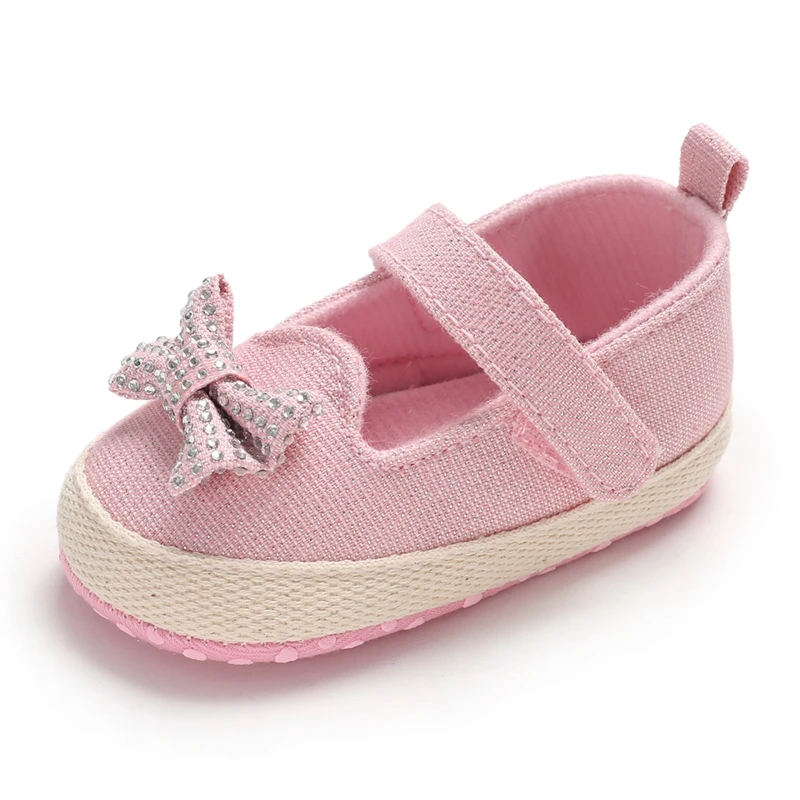 Newborns Fashion Solid Color Casual Shoes Princess Shoes Soft-soled Sneakers 0-18 Months Baby Bed Shoes Baby Walking Shoes