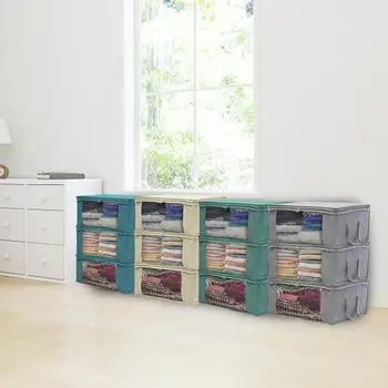 

Non-woven Storage Bag Box Organizer Portable Easy To Easy Organized Bag Household Space Saver Clothes Quilt Blanket Storage Bag