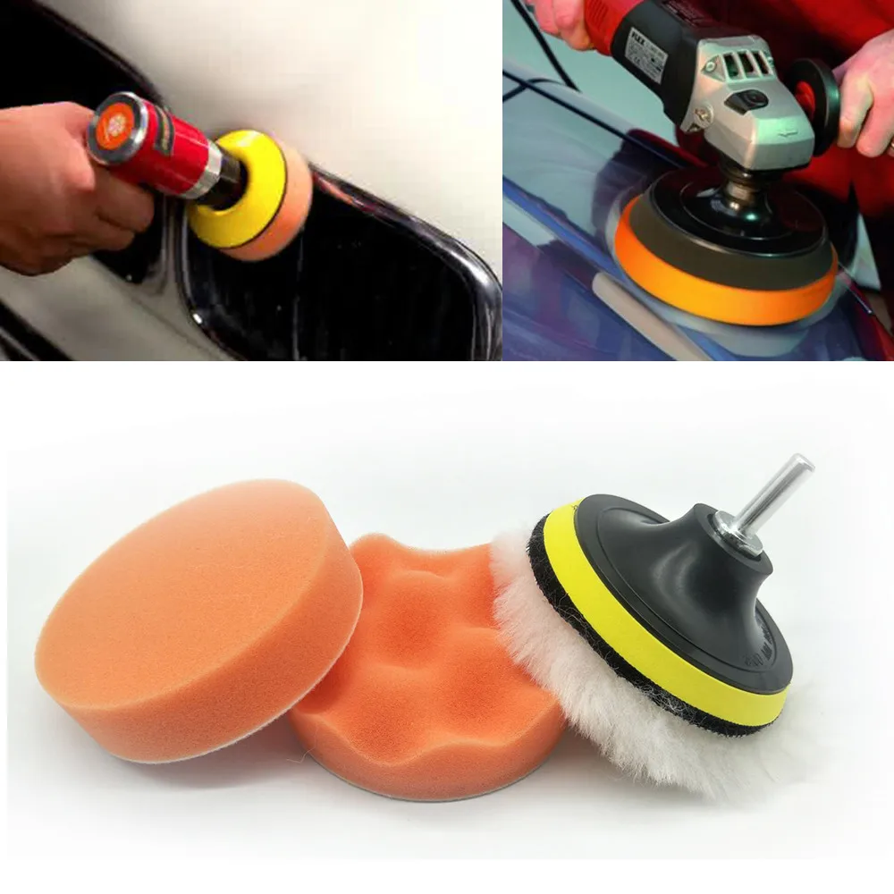 Gross Polish Polishing Buffer Pad Kit With Drill Adapter For Car Polisher Pads High Performance Wool Foam Pad