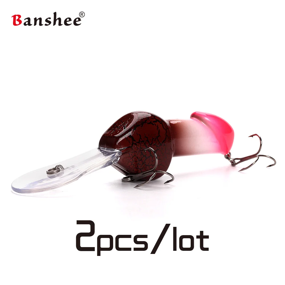 

Banshee 2pcs/lot Crankbait JJ01 Valentine's Gift Wobbler Deep Diving hard Artificial bait Dick Fishing Lure Minnow Jerkbait