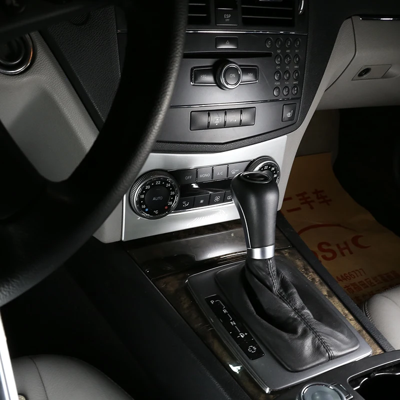 Углеродное волокно ABS для Mercedes benz C Class W204 2008 2009 2010 кондиционер воздуха с центральным управлением ручка рамка отделка автомобильные аксессуары