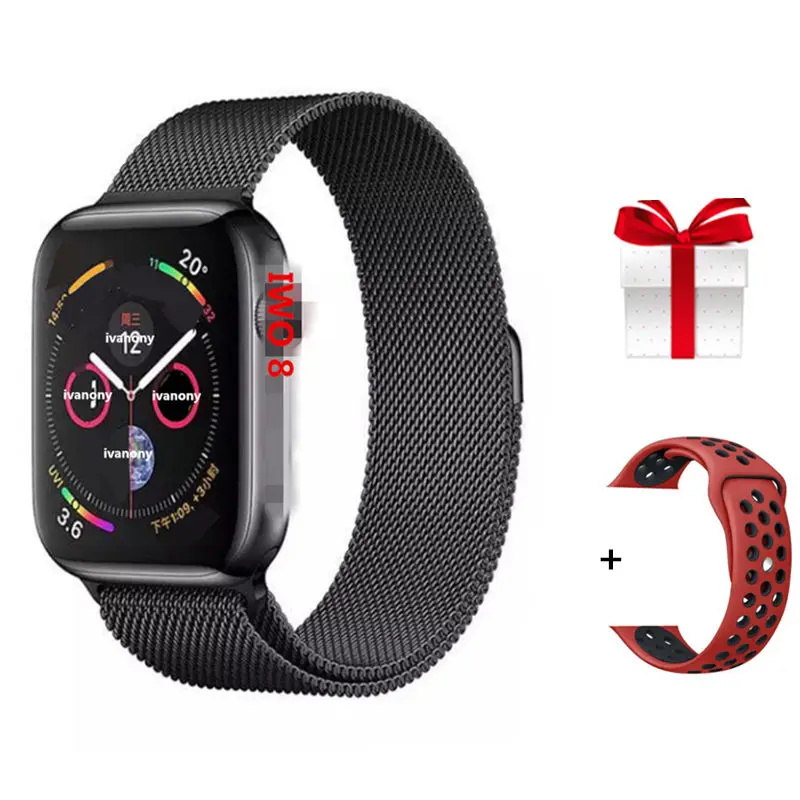 K Часы SmartWatch IWO 8 Смарт-часы 44 мм серия 4 корпус 1:1 relogio inteligente relogios ECG сердечного ритма для IOS Android для samsung - Цвет: K