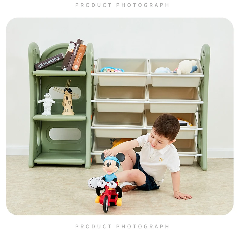 Children's toy storage rack baby sorting cabinet bookcase finishing rack large capacity large rack multi-layer