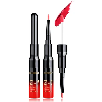 

2 In 1 Double Head Liquid Matte Lipstick Lip Gloss Lip Liner Waterproof Nude Lipstick Set Lip Gloss Mate Lip Stick Pen Makeup