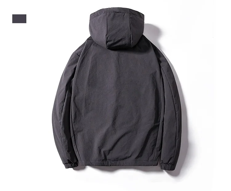 Размер 8XL 7XL, брендовая мужская куртка, повседневная, черный, серый, хаки, с капюшоном, спортивные топы, свободная куртка-бомбер, пальто в стиле хип-хоп, простая уличная одежда, YA362