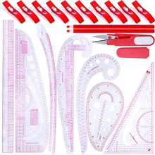 Nonvor retalhos régua curva francesa kit de medição alfaiate kit costura palmilha corte quilting régua ferramentas conjunto