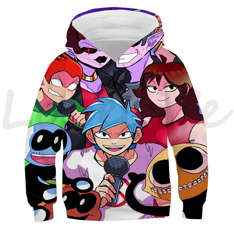 thumbnail image 1 of Nueva sudadera con capucha con estampado 3D Friday Night Funkin para niños, ropa para niños, sudadera de moda para niños, ropa de calle, juego de anime, camisetas de gran tamaño, 1 of 5