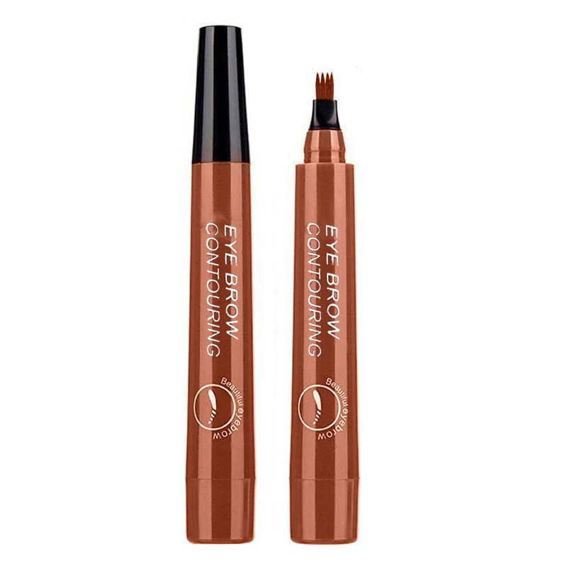 Long Lasting Eyebrow Pencil Waterproof 4 Fork Tip Eyebrow Tattoo Pencil Professional Fine Sketch Eye Brow Pen Liquid TSLM1