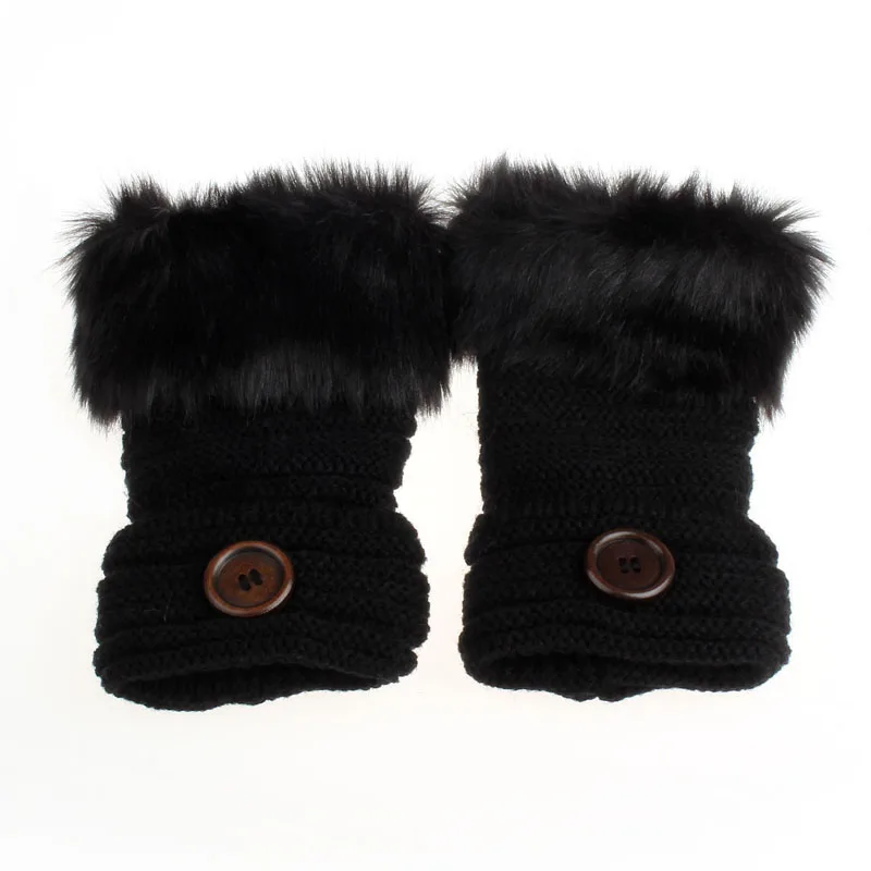 Men Women Tactical Winter Gloves Fingerless Hand Gloves Winter Fashion Fur Warm Women Mittens Black Women Driving Gloves Winter