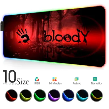 

Bloody Mat Slipmat for Mouse Rgb Rug Black and Red Led Pad Gloway Mouse Pad Game Pad for Pc Mouse Pad Art Gaming Deck Play Mats