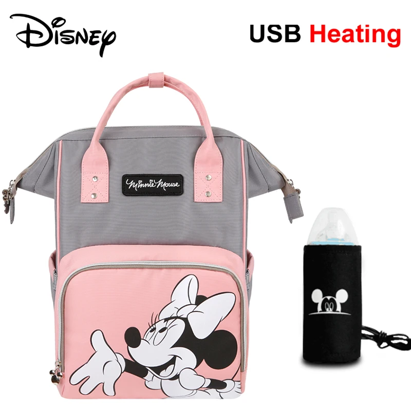 Disney сумки для ухода за материнством для мамы USB детские пеленки сумка органайзер водонепроницаемый рюкзак для коляски Дисней мама пеленания Влажные Сумки - Цвет: 18