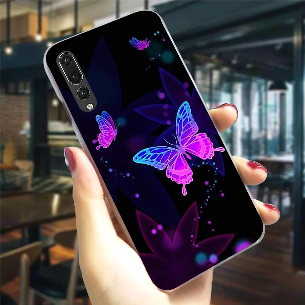 Чехол с принтом бабочки для телефона Huawei Y6 Prime 2018 чехол 6A 7A 8/9/10 Lite View 20 Pro 9X Y7 Y9 Nova