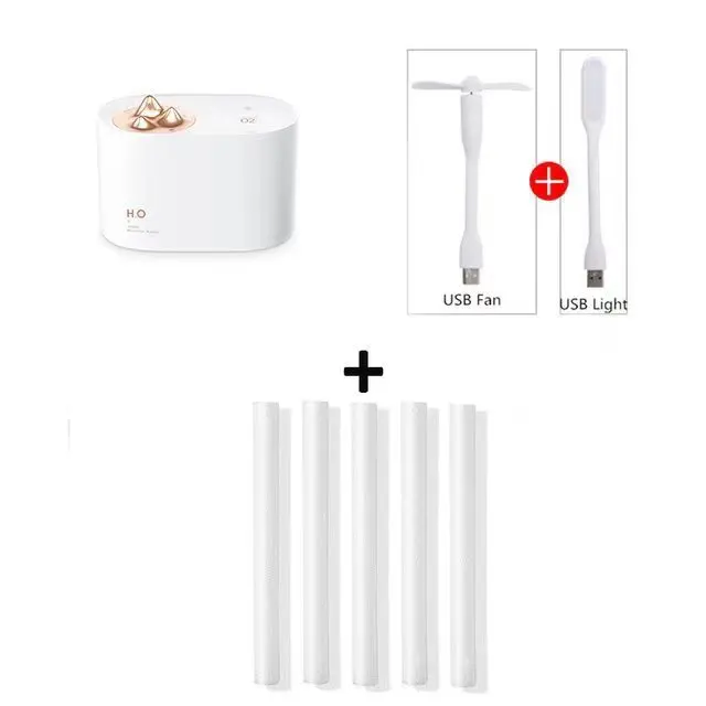 white3 in1 5 filter 1000 мл увлажнитель беспроводной Перезаряжаемый арома-диффузор эфирного масла 3600 мАч встроенный аккумулятор увлажнитель воздуха с 2 распылителями для дома - Цвет: white3 in1 5 filter