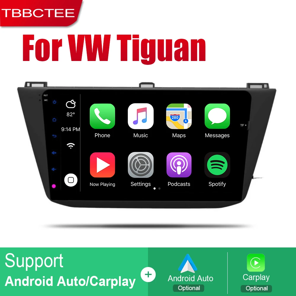TBBCTEE Авто Радио 2 Din Android автомобильный плеер для Volkswagen VW Tiguan~ gps Навигация BT Wifi карта мультимедийная система