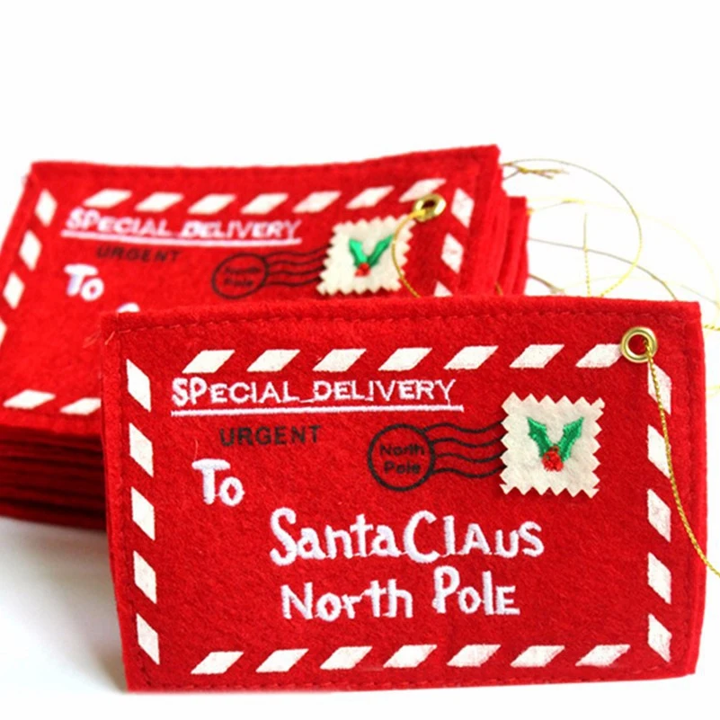 22 штуки рождественских конвертов, открыток для Санта-Клауса, конфет, Подарочный мешок для денег, Подарочный держатель, украшение на елку