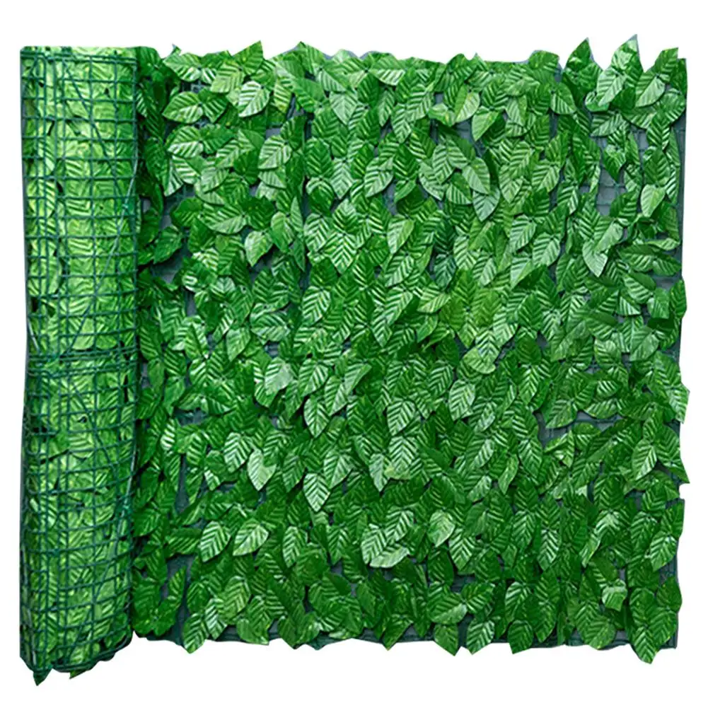 New Artificial Leaf Screen Retractable Fence UV Fade Protected Privacy Hedging Wall Landscape Garden Fence Balcony Screen