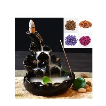 

20Pcs/PackBack Flow Incense Cone Reflux Tower Decoration Mixed Rose Jasmine Lavender Osmanthus Backflow Smoke Bullet