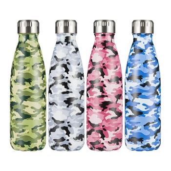 

Custom Camouflage BPA Free Water Bottle Beer Tea Coffee Double Wall Stainless Steel Travel Sport Shaker Drink Bottle Thermos Cup